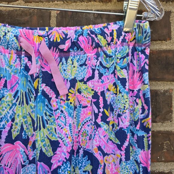 Lilly Pulitzer Multicolor Pants Oyster Bay Navy Coastal Beach Festival Light M - Picture 6 of 9